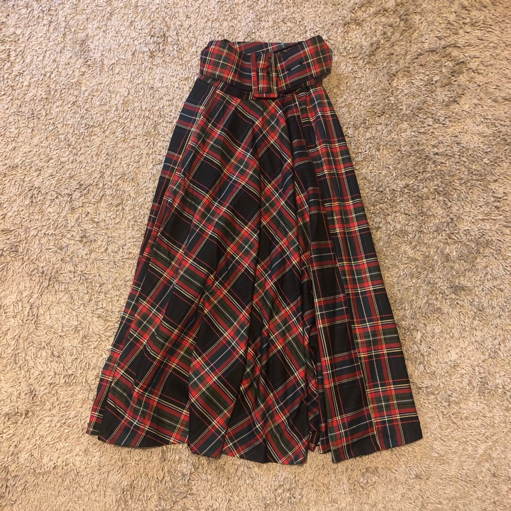 Zara plaid skirt with belt
